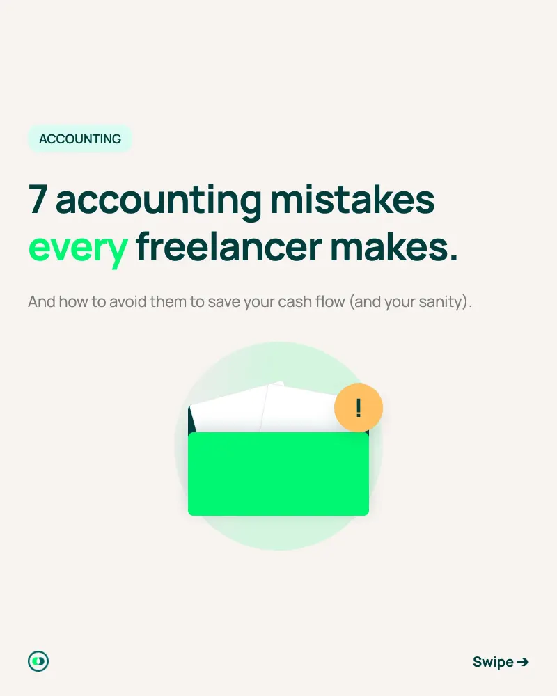 7 freelance accounting mistakes - slide 1